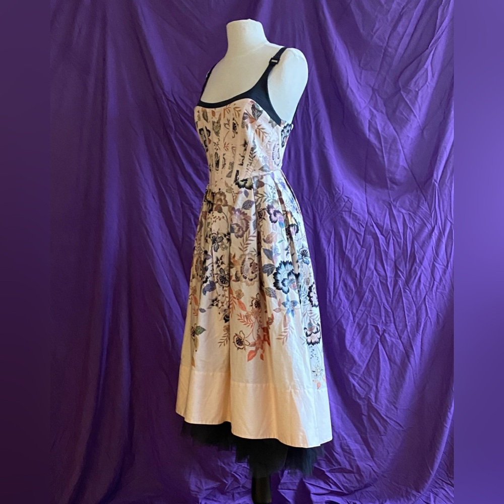 NWT Anthropologie Pale Pink Floral Midi Dress for Prom. Size XS. - Picture 10 of 11